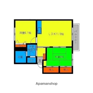 アイリス第2大野城・アイリス第3大野城【2階】の間取り