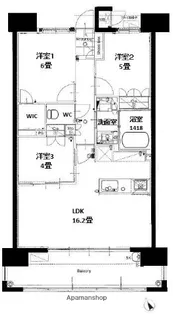 サンパーク白木原レジデンス【14階】の間取り