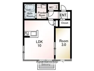 AMP es 春日【1階】の間取り