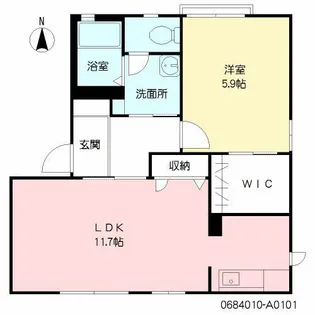 ウエスト ヴィレッジ A棟【1階】の間取り