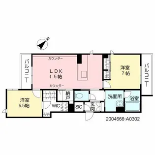 BEREO カーサ【3階】の間取り