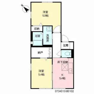 シャーメゾン大佐野 B棟【1階】の間取り