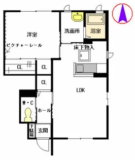 メゾン8 B棟【1階】の間取り