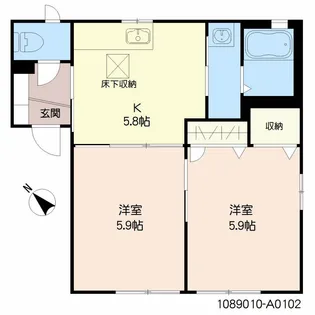ビューテラス【1階】の間取り