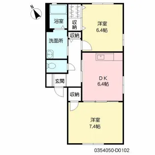 パストラルコーポ D棟【1階】の間取り