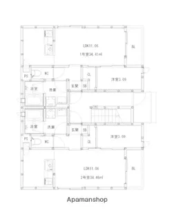 クレスコート【1階】の間取り