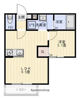 TTプレイス二日市【2階】の間取り