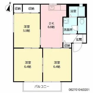 エポックサンハイム E棟【2階】の間取り