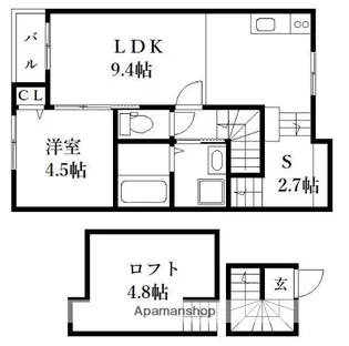 NOA筑紫【2階】の間取り