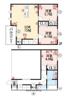 アポロステージ【1階】の間取り
