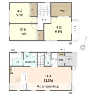 SUMIKA水城【1階】の間取り