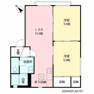 メゾン・ド・ベルヴュー A棟【1階】の間取り