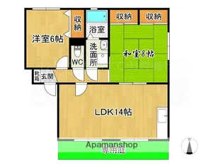 ラフォーレ原田【1階】の間取り