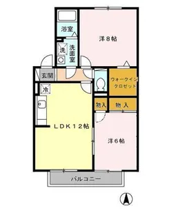フェリーチェ西都【2階】の間取り