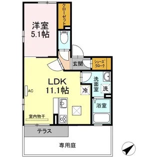 ボヌール和Ⅱ【1階】の間取り