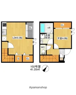 DUPLEST桜並木【1階】の間取り