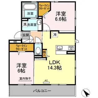 フェリーチェ A棟【2階】の間取り