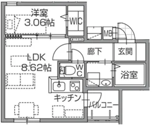 ALIVIS南福岡NORTH【5階】の間取り