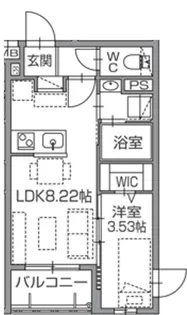 ALIVIS南福岡NORTH【5階】の間取り
