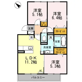 ブラン春日【201号室】の間取り