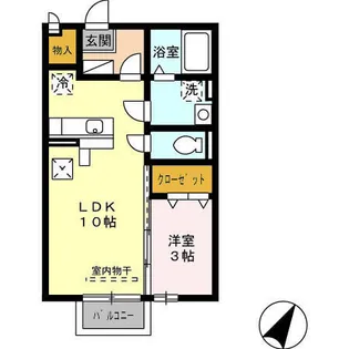 モナリエ デライト【1階】の間取り