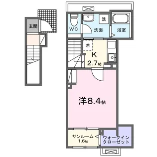 サンセールⅠ【2階】の間取り