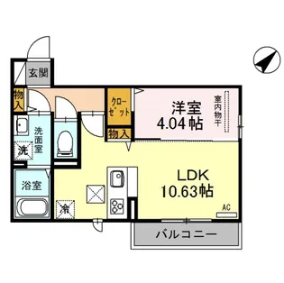 グレイスコート【1階】の間取り
