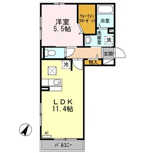 ソフィーユ・メゾン南福岡【1階】の間取り