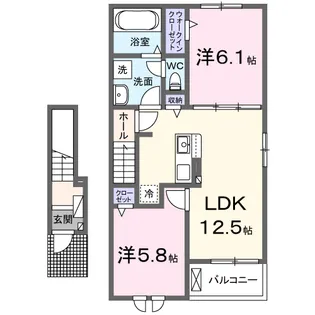 サンリット ヒルズ C【2階】の間取り