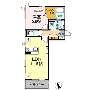 フェリーチェ B棟【3階】の間取り