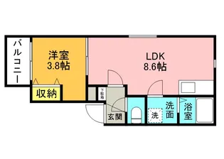 LA VITA二日市駅前Ⅴ【302号室】の間取り