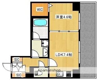 1DKの間取り画像