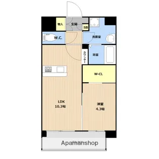 LIBTH春日原【3階】の間取り