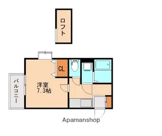 福岡県筑紫野市二日市西4丁目【アパート】の間取り