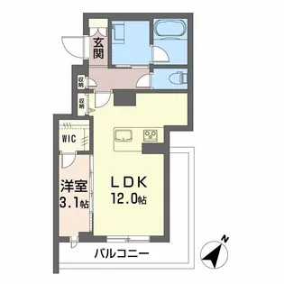 プラミリー大野城【2階】の間取り