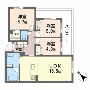 ボヤージュ春日【1階】の間取り