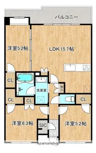 サンリヤン都府楼前【2階】の間取り