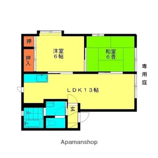ノーブル横峰【2階】の間取り