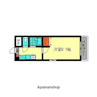 ヴイエスポワール【2階】の間取り
