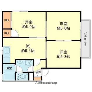 サニーコート・ハザマ【2階】の間取り