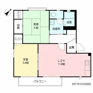 グラシアフィス 春日原 C棟【2階】の間取り