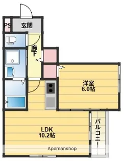 福岡県福岡市博多区春町2丁目【アパート】の間取り