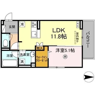 D-ROOM南福岡 (南八幡町二丁目)【3階】の間取り