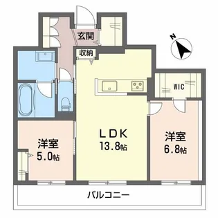 シャーメゾンIROHA【1階】の間取り