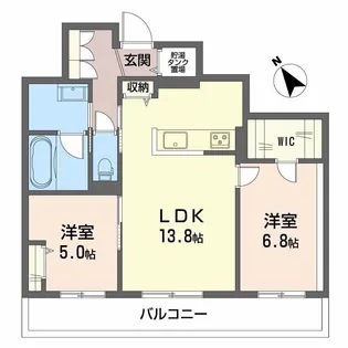 シャーメゾンIROHA【2階】の間取り