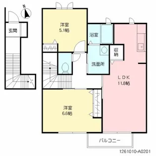 福岡県糟屋郡志免町東公園台2丁目【アパート】の間取り