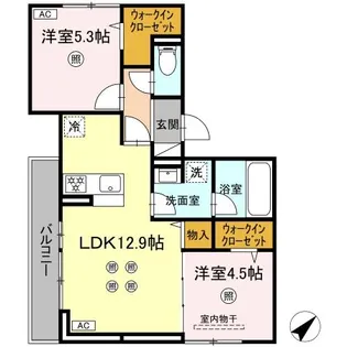 D-Residence光丘町B棟 B棟【3階】の間取り