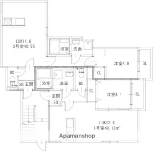 ノヴァイフ大野城駅前【2階】の間取り