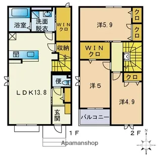 アルバ・カシータ【1階】の間取り