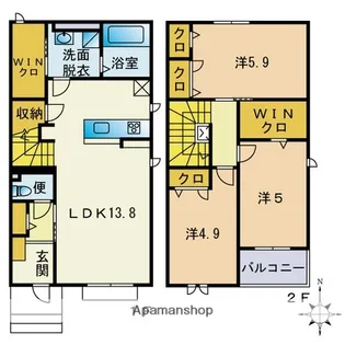 アルバ・カシータ【1階】の間取り